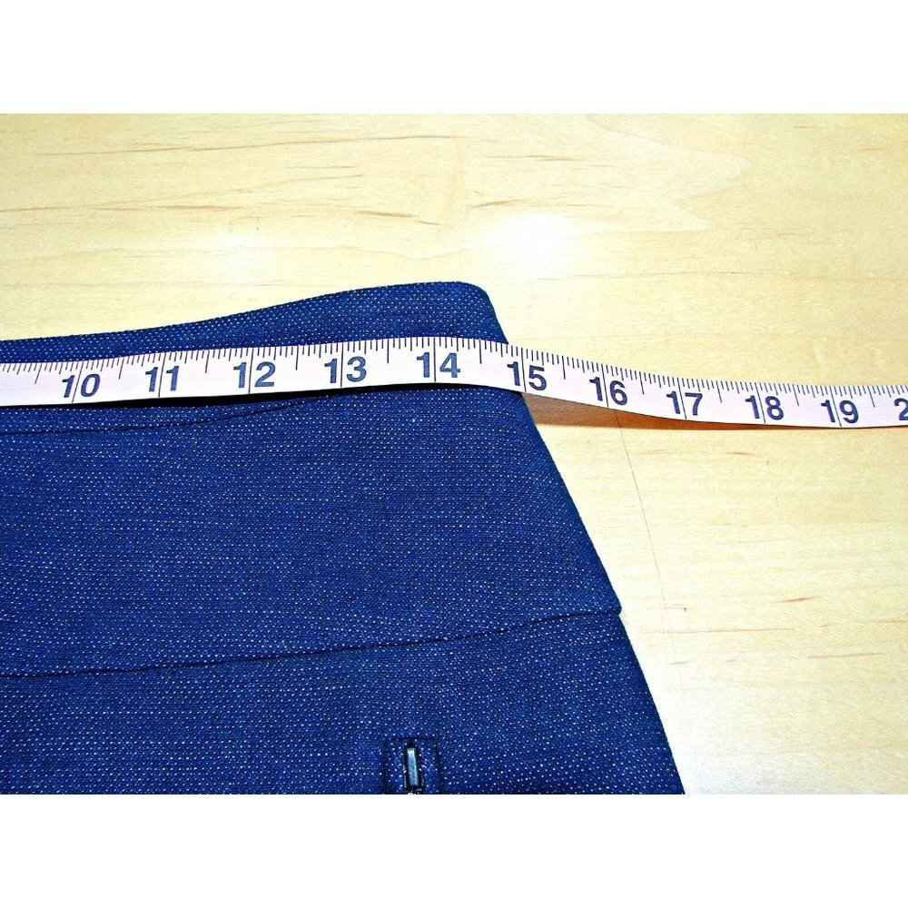 BCBG Maxazria Womens Denim Alden Blocked Hem Straight Skirt Blue Gray Wash Sz 4 - Picture 8 of 12